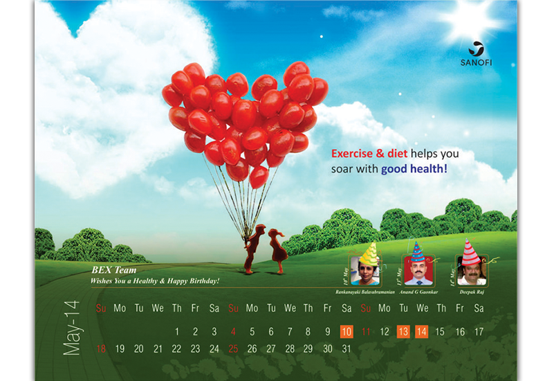 Sanofi Calendar May 2014 Campaign